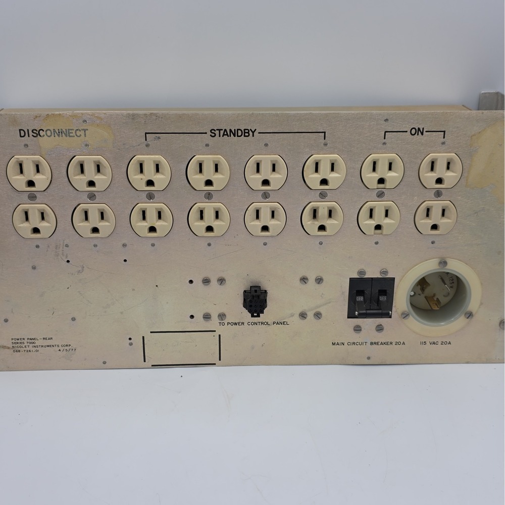 Nicolet Instruments Power Panel Rear Series 7000 Untested Parts Or Repair - Picture 6 of 9